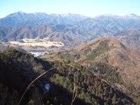 岩石を下から見る