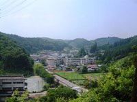斜面から青梅第七小学校